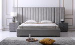 Buckley - Modern Grey & Black Stainless Steel Bed w/ Nightstands by VIG Furniture - View 4
