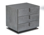 Buckley - Modern Grey & Black Stainless Steel Bed w/ Nightstands by VIG Furniture - View 2