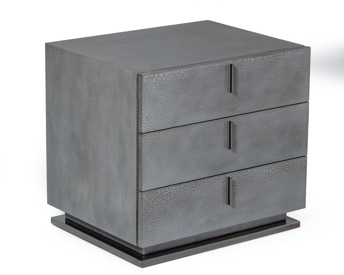 Buckley - Modern Grey & Black Stainless Steel Bed w/ Nightstands by VIG Furniture - View 2