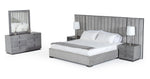 Buckley - Grey & Black Stainless Steel Bedroom Set by VIG Furniture - View 3