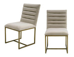 Barker - Modern Beige & Brush Gold Dining Chair (Set of 2) by VIG Furniture - View 5