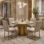 Barker - Modern Beige & Brush Gold Dining Chair (Set of 2) by VIG Furniture - View 10