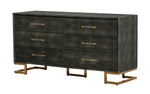 Howard - Modern Shagreen Grey Leatherette & Gold Dresser by VIG Furniture - View 3