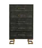 Howard - Modern Shagreen Grey Leatherette & Gold Chest by VIG Furniture - View 1