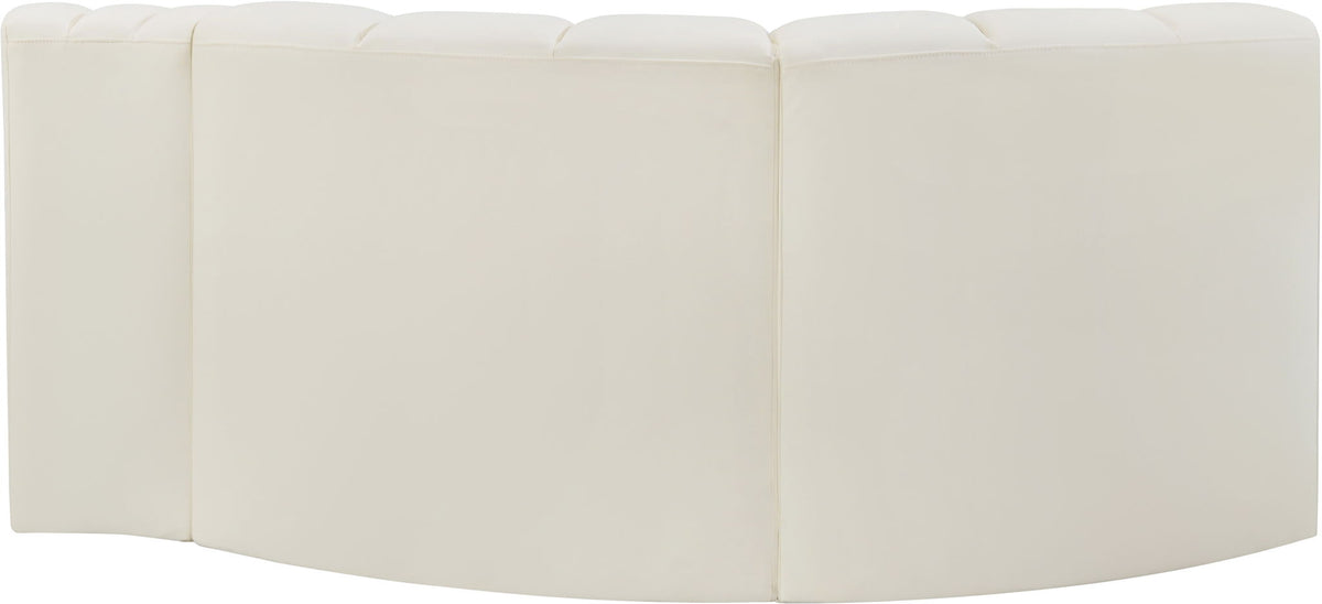 Arc - Faux Leather 3 Piece Modular L-Shaped Sofa