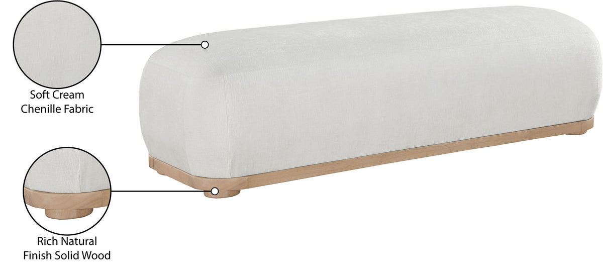 Calum - Bench - Light Brown Frame