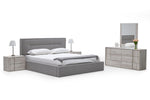 Juliana - Italian Modern Grey Upholstered Bed by VIG Furniture - View 3