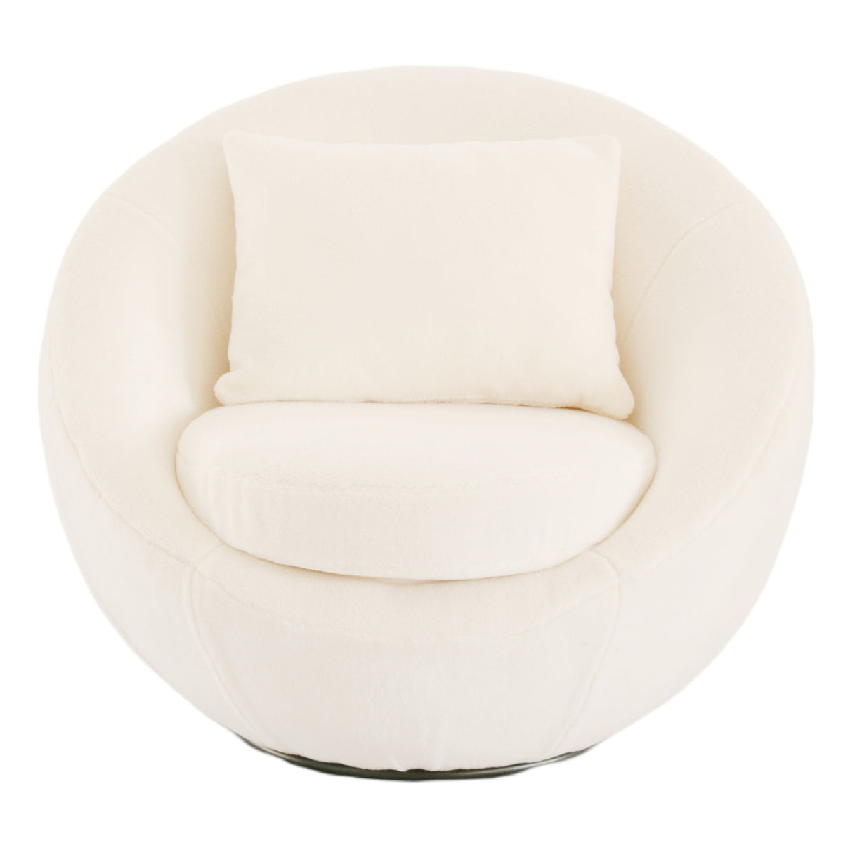 Gypsum - Modern White Swivel Accent Chair by VIG Furniture - View 2