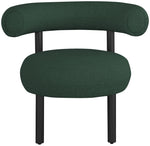 Bordeaux - Boucle Fabric Accent Chair With Black Legs
