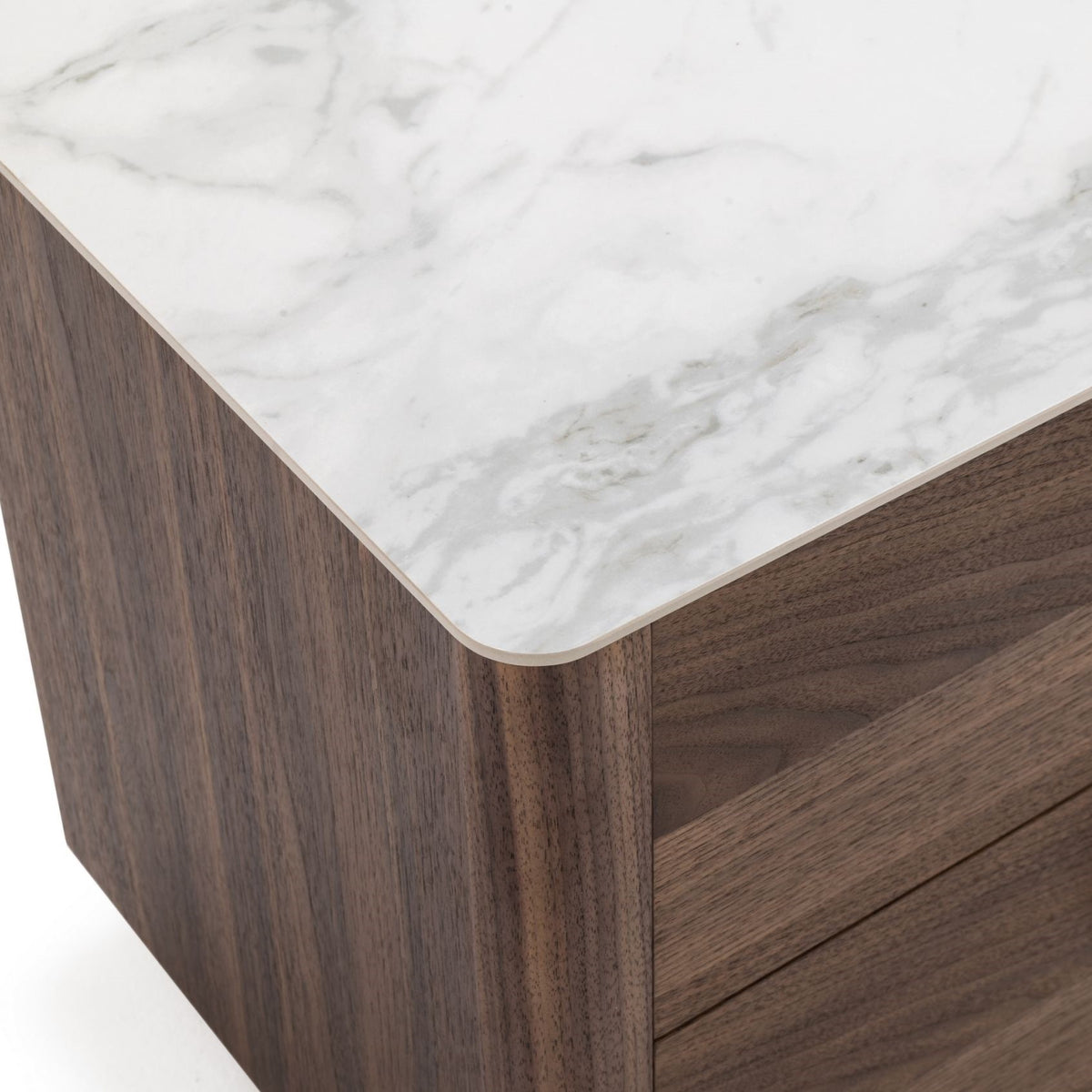 Chelton - Contemporary White Ceramic & Walnut Nightstand by VIG Furniture - View 4