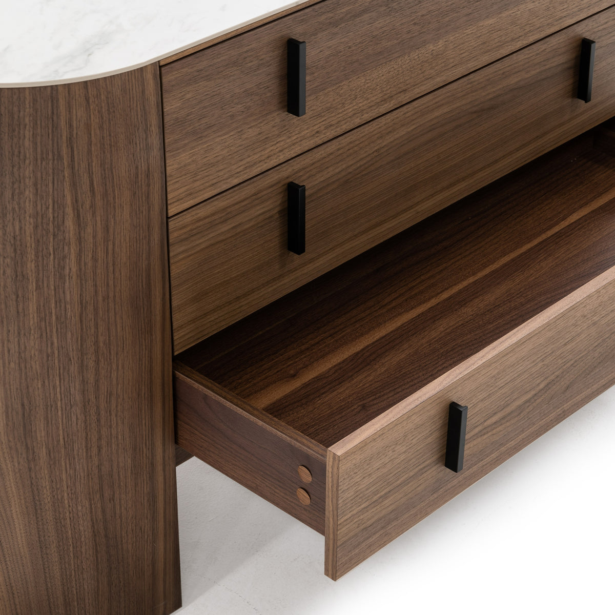 Chelton - Contemporary White Ceramic & Walnut Dresser by VIG Furniture - View 5