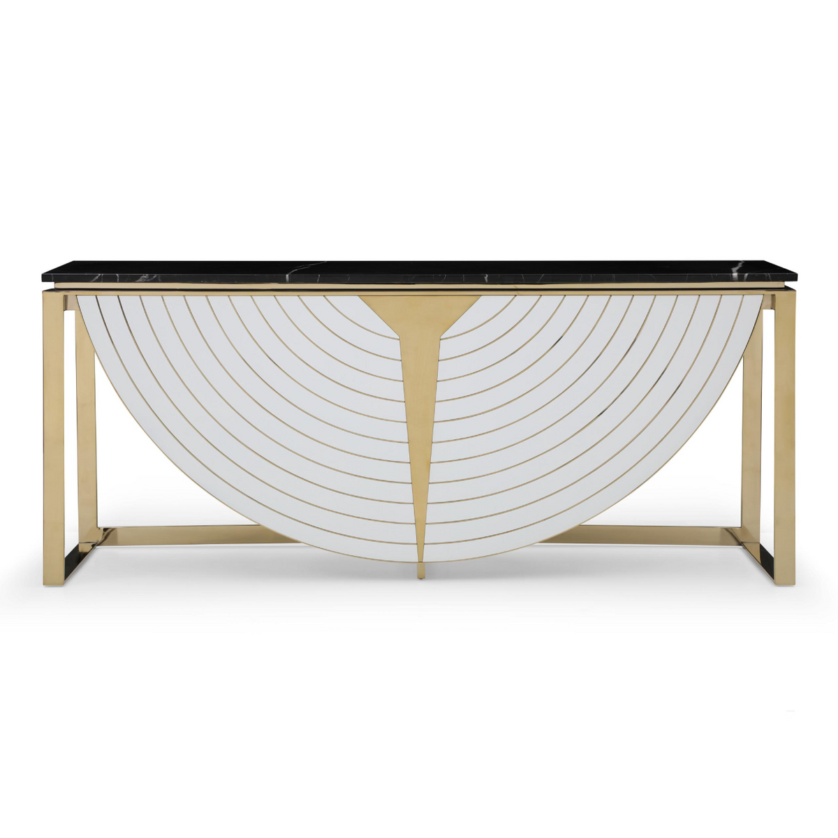 Flavio - Gold + Marble Console Table by VIG Furniture - View 1