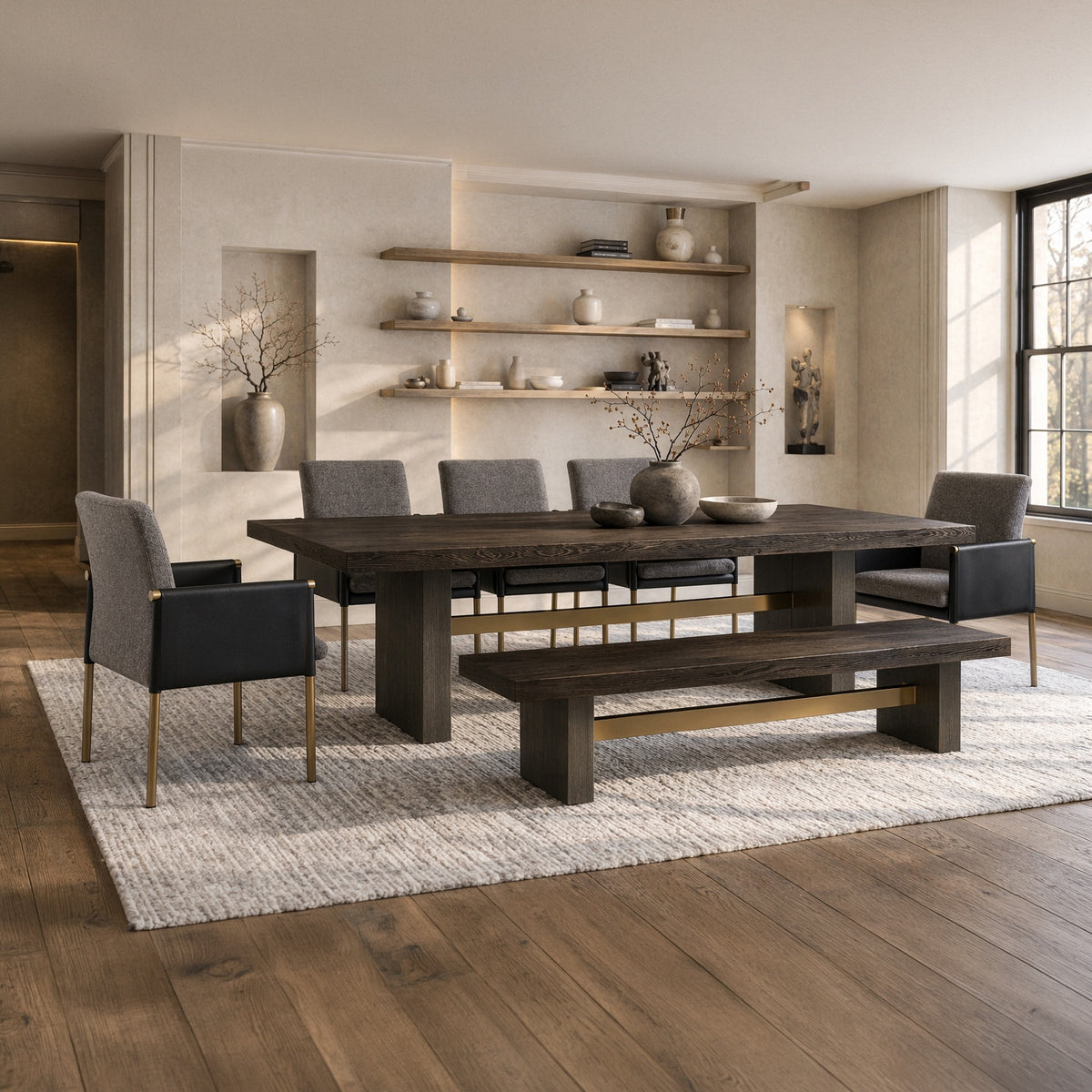 June - Modern Dark Grey & Walnut Dining Table by VIG Furniture - View 10
