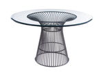 Chandler - Modern Round Glass & Black Stainless Steel Dining Table by VIG Furniture - View 9