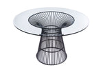 Chandler - Modern Round Glass & Black Stainless Steel Dining Table by VIG Furniture - View 10