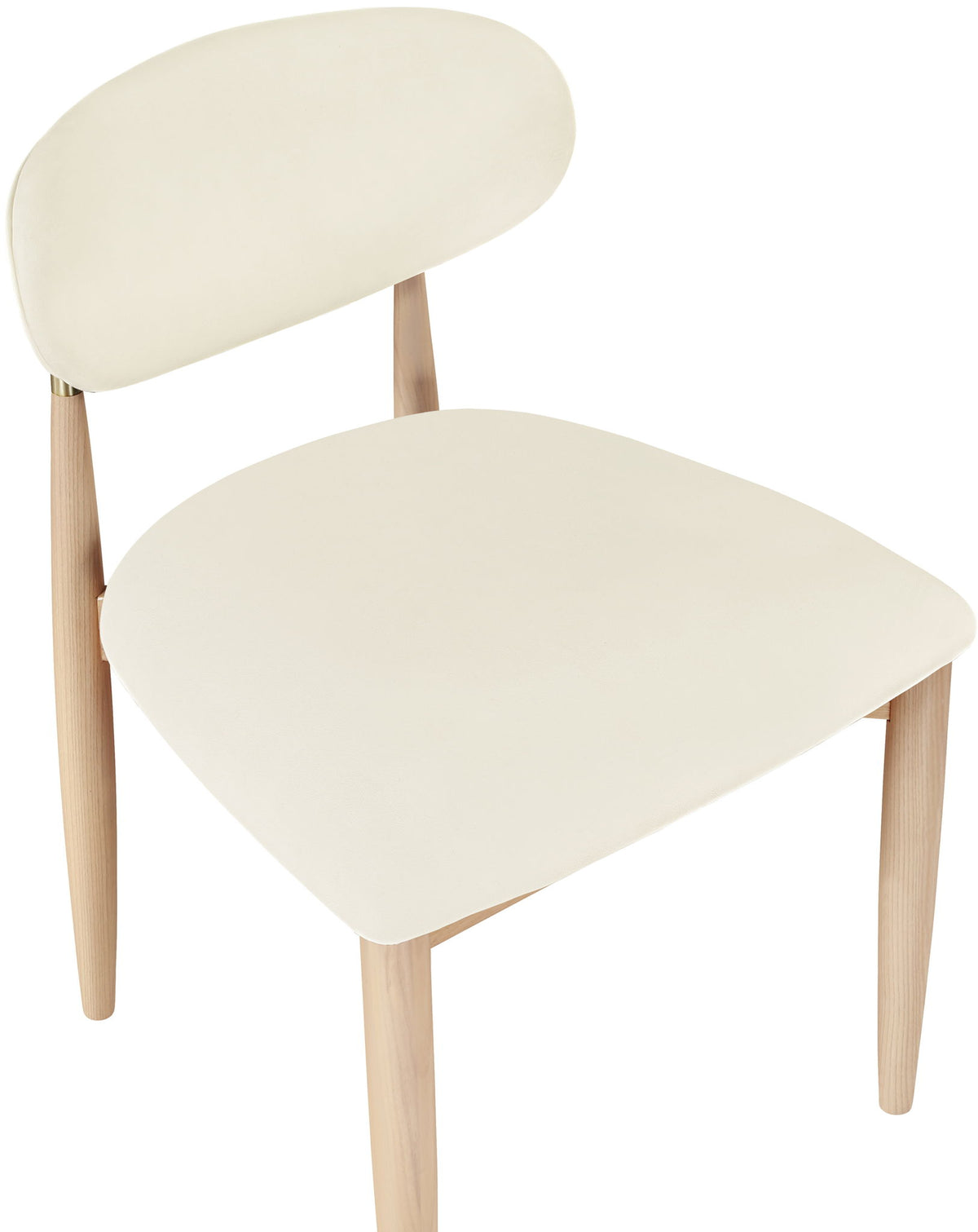 Riccio - Faux Leather Dining Side Chair (Set of 2) - Natural Frame