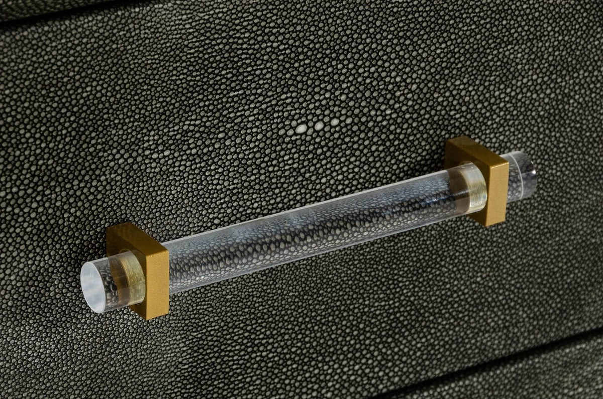 Howard - Modern Shagreen Grey Leatherette & Gold Dresser by VIG Furniture - View 2