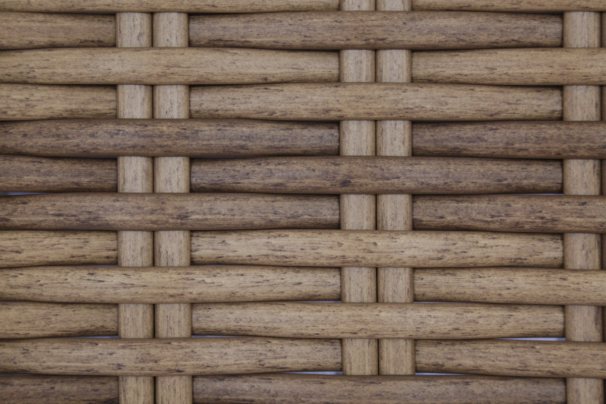 Havana - Ottoman, With Self Welt - Canvas Flax / Dark Brown