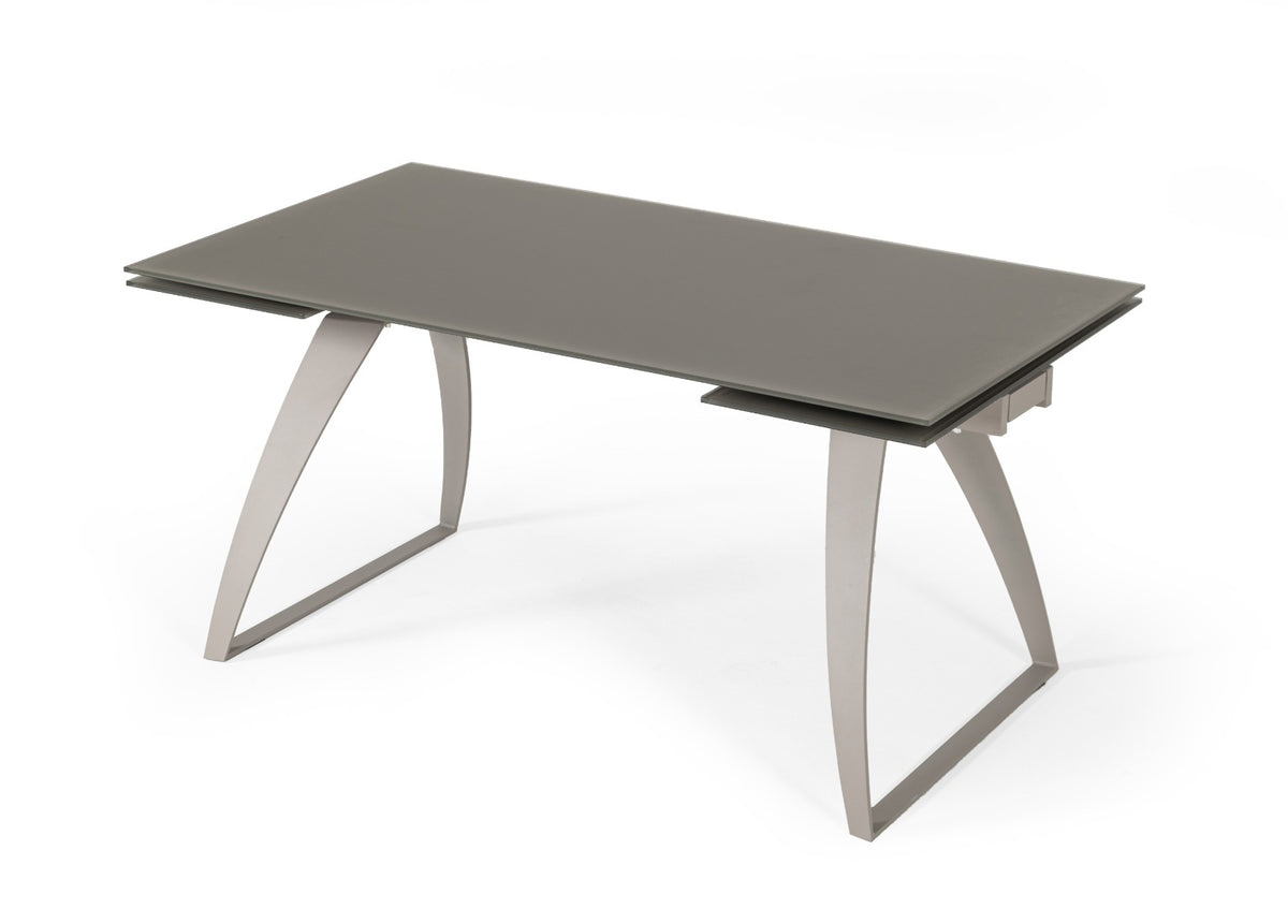 Pittson - Modern Extendable Grey Glass Dining Table by VIG Furniture - View 4