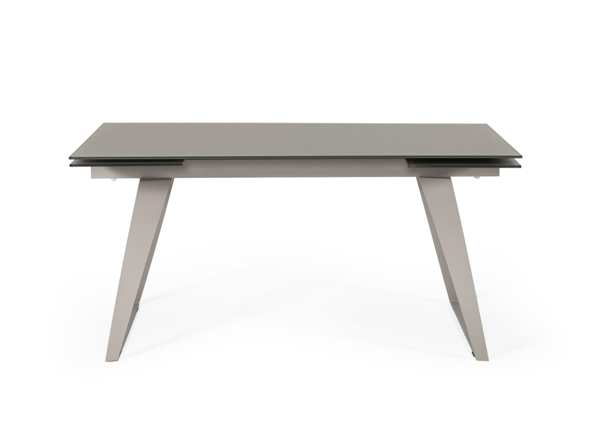 Pittson - Modern Extendable Grey Glass Dining Table by VIG Furniture - View 3