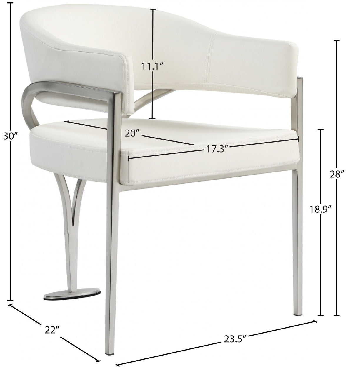 Madelyn - Dining Chair (Set of 2) - Brushed Chrome