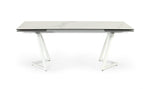 Farrell - Modern White Ceramic Extendable Dining Table by VIG Furniture - View 6