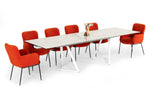 Farrell - Modern White Ceramic Extendable Dining Table by VIG Furniture - View 3