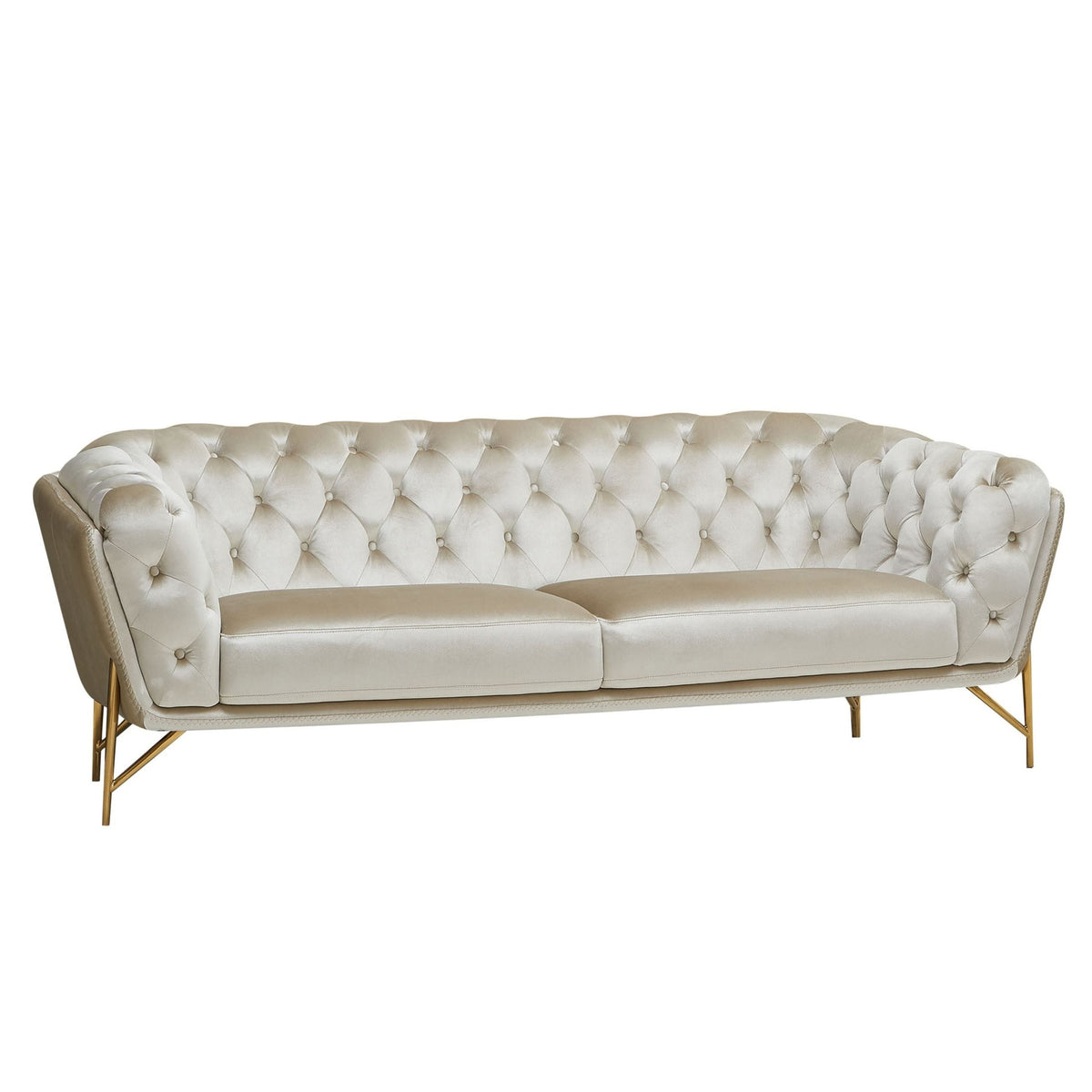 Stella - Transitional Beige Velvet Sofa by VIG Furniture - View 2