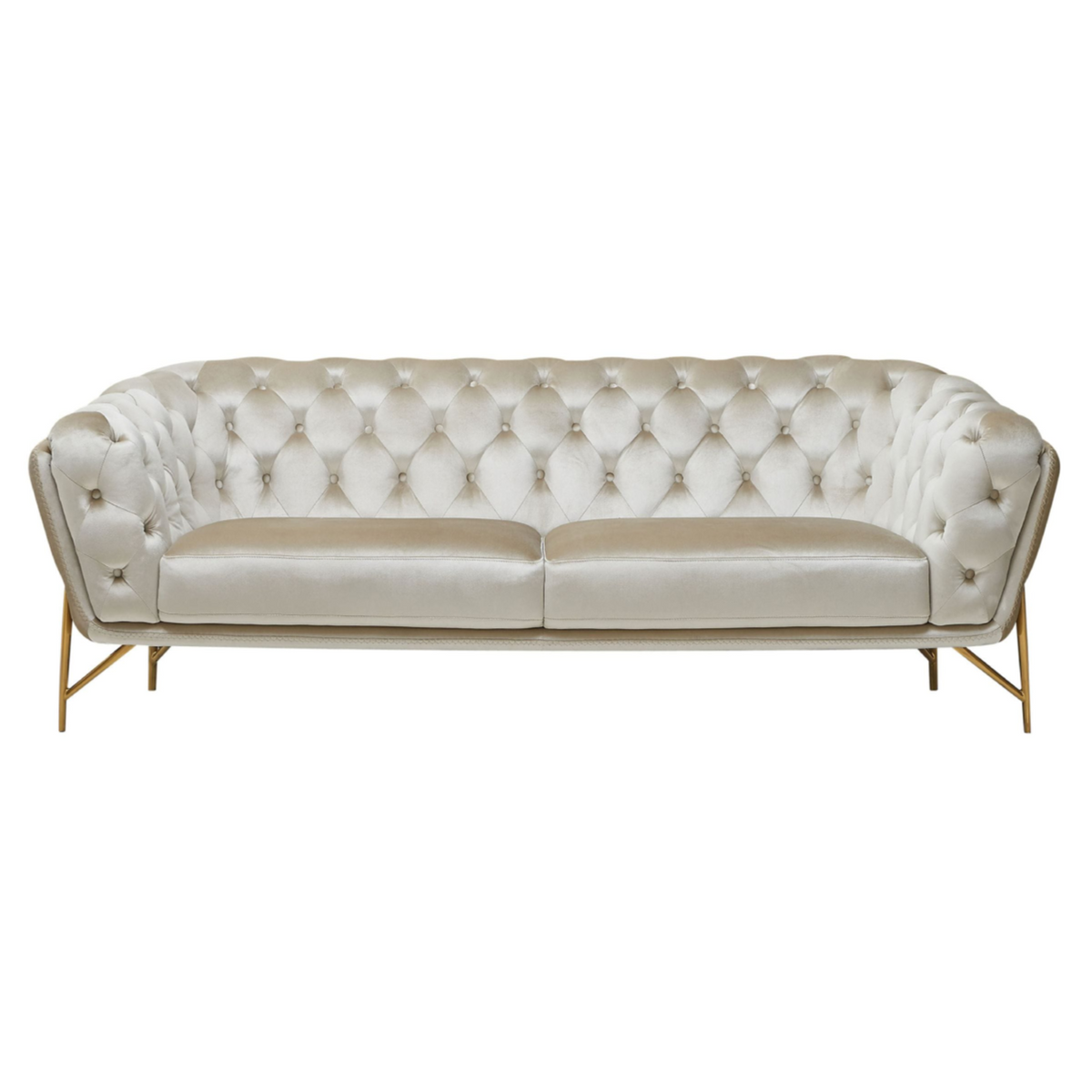 Stella - Transitional Beige Velvet Sofa by VIG Furniture - View 1