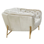 Stella - Transitional Beige Velvet Loveseat by VIG Furniture - View 3