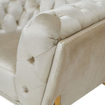 Stella - Transitional Beige Velvet Loveseat by VIG Furniture - View 5