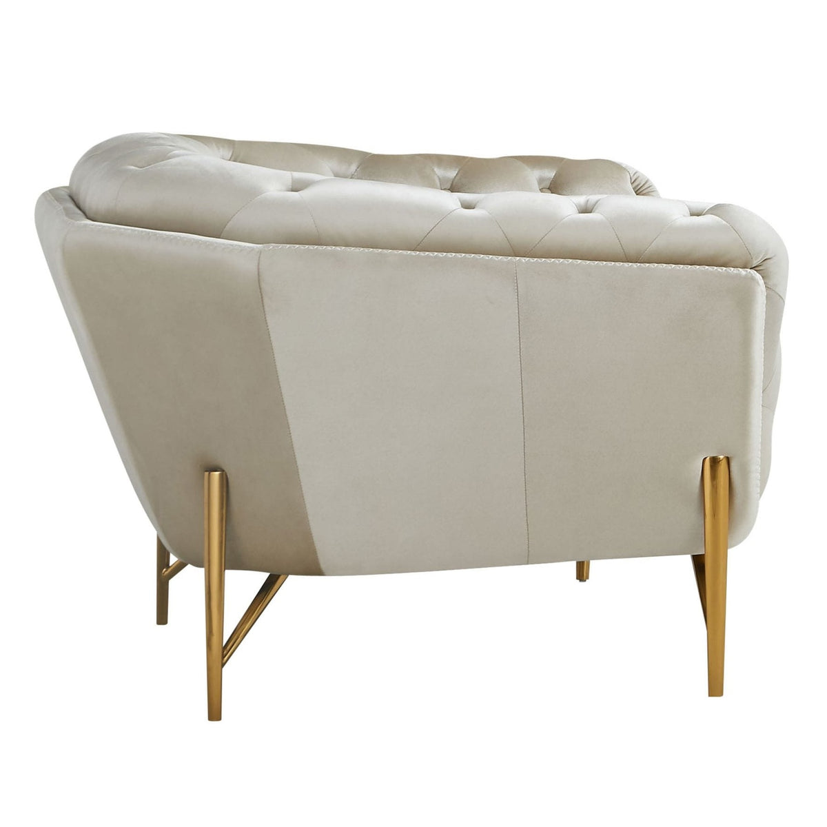 Stella - Transitional Beige Velvet Chair by VIG Furniture - View 2