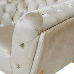 Stella - Transitional Beige Velvet Chair by VIG Furniture - View 3