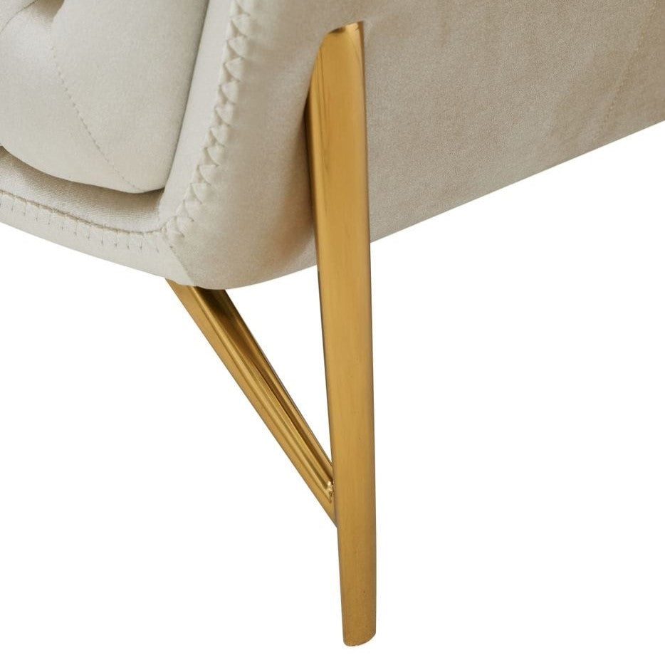 Stella - Transitional Beige Velvet Chair by VIG Furniture - View 4