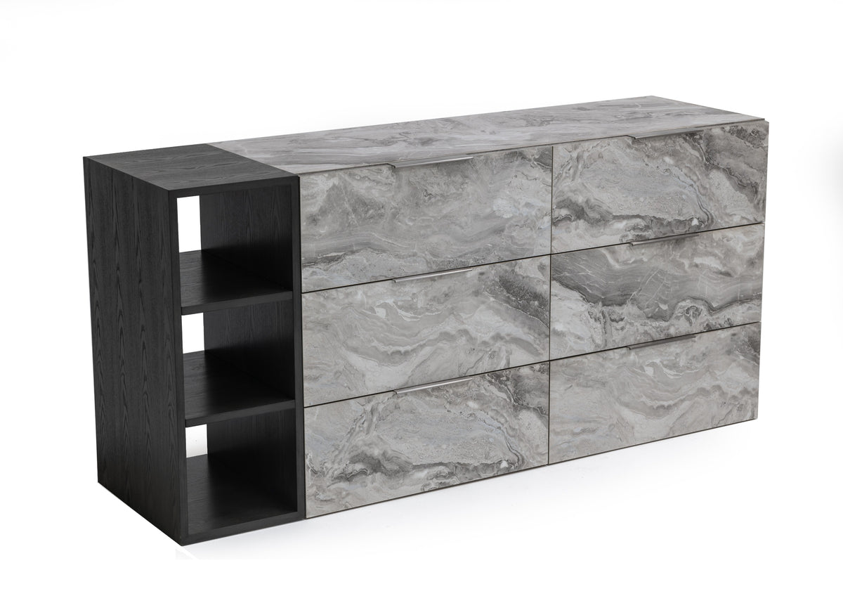 Maranello - Modern Grey Wash & Faux Marble Dresser by VIG Furniture - View 6