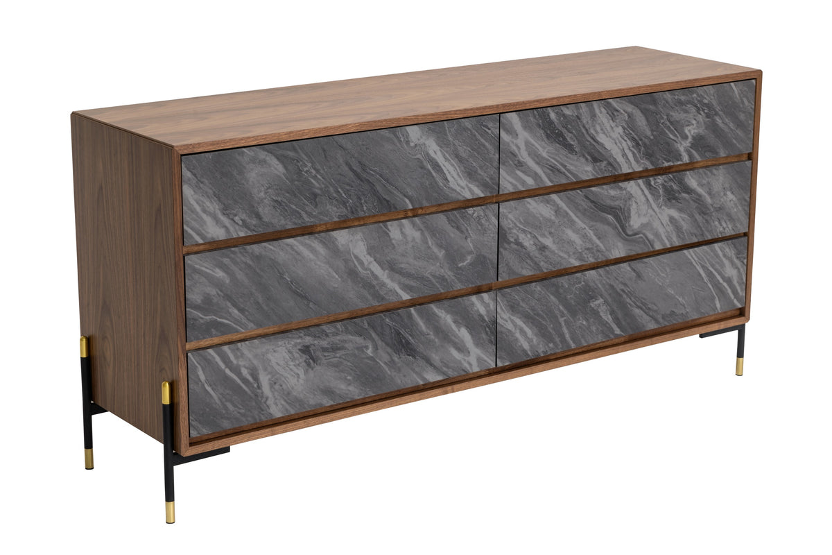 Metcalf - Mid-Century Walnut & Grey Dresser by VIG Furniture - View 7