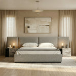 Maranello - Modern Grey Fabric Bed w/ Two Nightstands by VIG Furniture - View 6