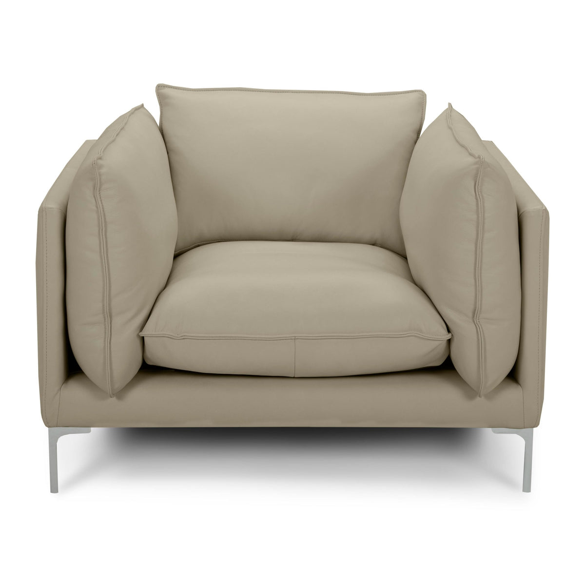 Harvest - Modern Taupe Full Leather Chair by VIG Furniture - View 1