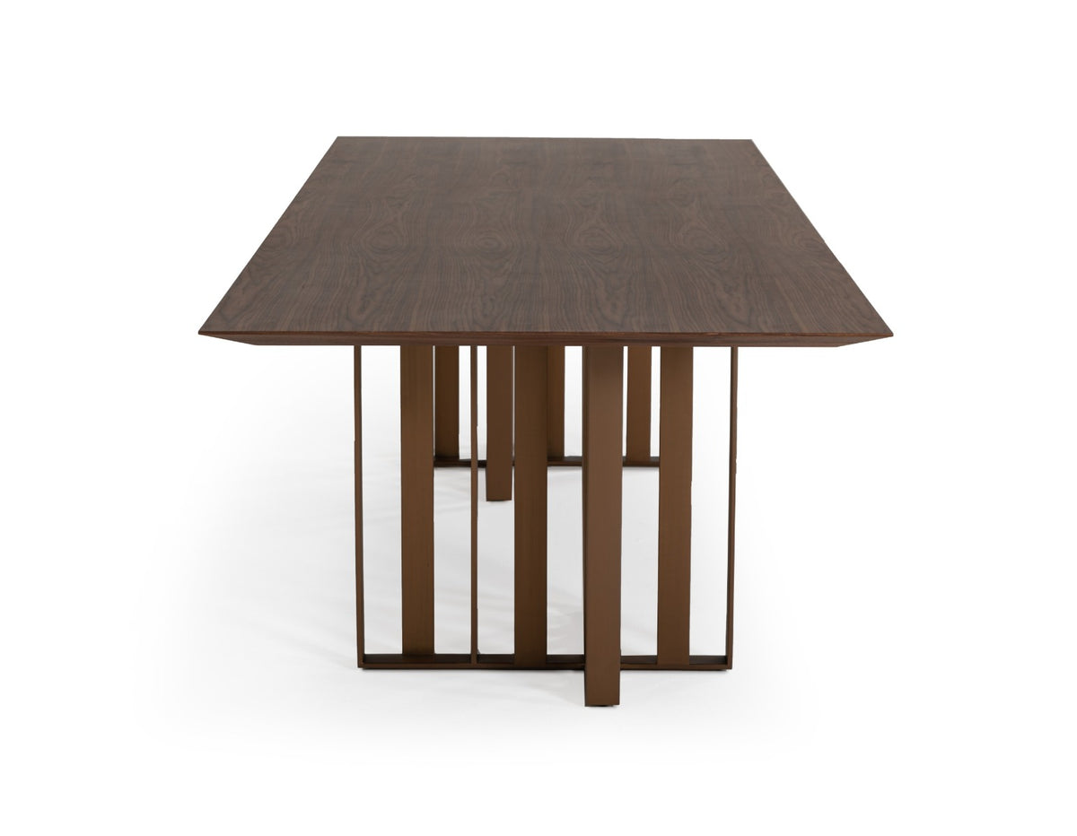 Livia - Modern Wenge & Gold Stainless Steel Dining Table by VIG Furniture - View 4