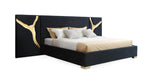 Aspen - Glam Black Velvet & Gold Bed by VIG Furniture - View 4