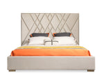 Eldora - Glam Beige Velvet and Brushed Brass Bed by VIG Furniture - View 1