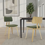 Jaguar - Curved Back Wood Dining Chair With Faux Leather Seat