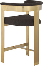 Romeo - Boucle Counter Stool With Gold Base (Set of 2)