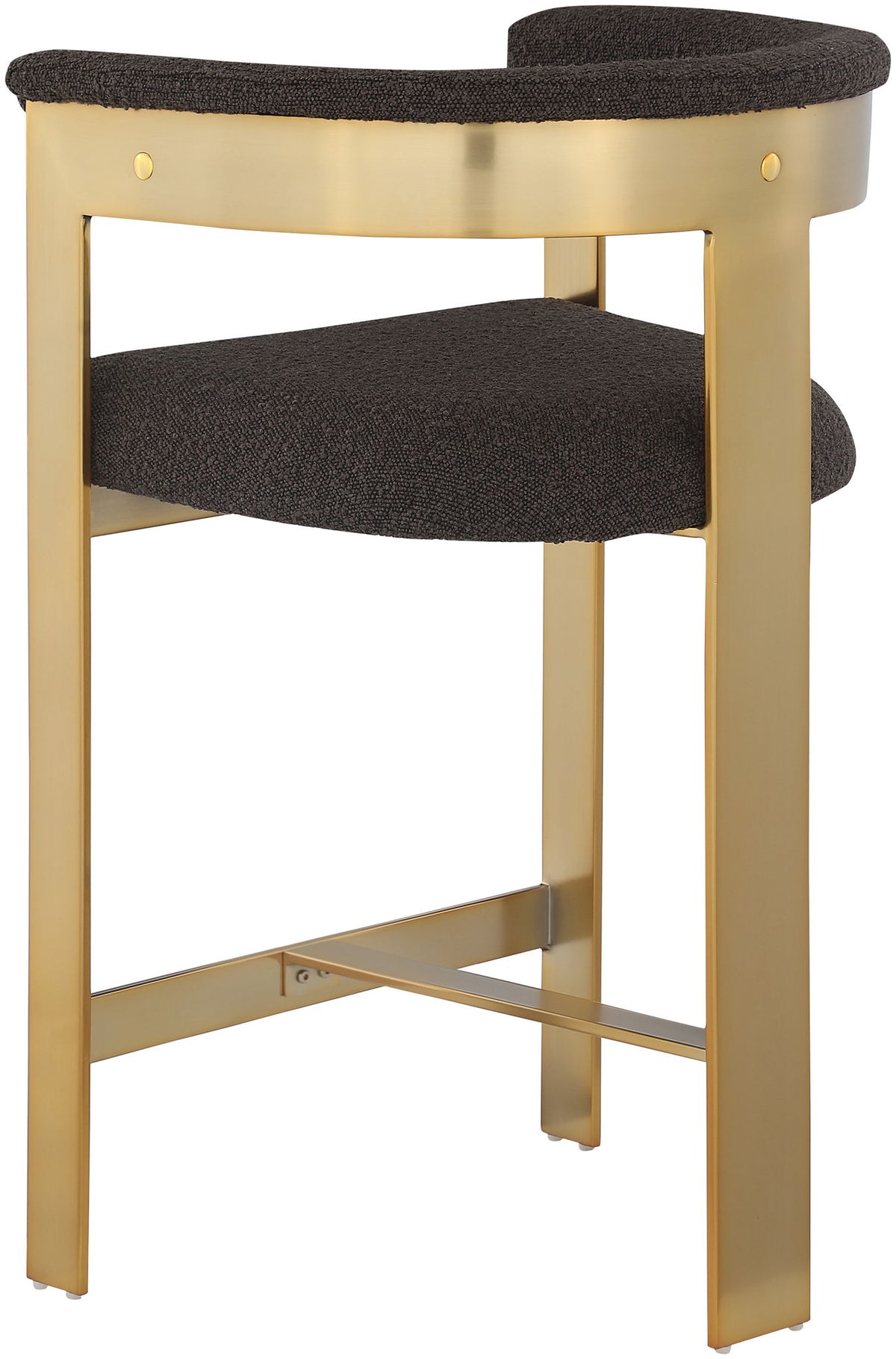 Romeo - Boucle Counter Stool With Gold Base (Set of 2)