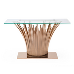 Paxton - Modern Glass + Rosegold Console Table by VIG Furniture - View 1