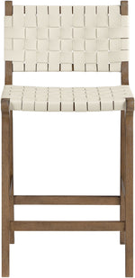Entwine - Vegan Leather Upholstered Counter Stool - Painted Brown