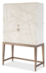 Melange - Dream Weaver Bar Cabinet - White / Light Brown