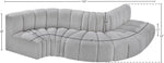 Arc - Boucle Fabric 5 Piece Modular Sofa
