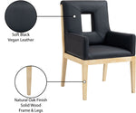 Gwendolyn - Faux Leather Dining Arm Chair With Natural Frame