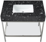 Marmo - Engineered Marble Bathroom Vanity With Chrome Base